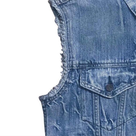 DENIM & SUPPLY RALPH LAUREN Hand Painted Tailored Denim Vest - Picture 6 of 12